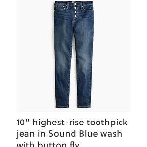 J crew size 27 10" rise jeans
